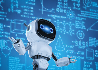 Small robot learning with education graphic display