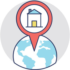 Home Location Vector Icon