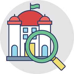 Real Estate Search Vector Icon