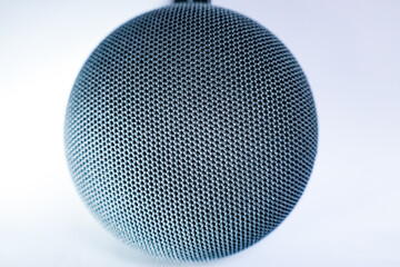 Portable speaker on isolated white background