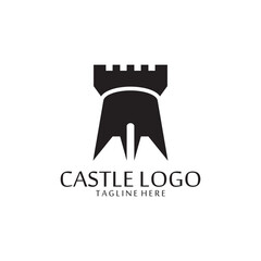 vector castle logo icon template