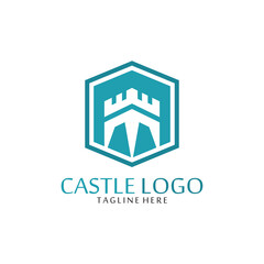 Fototapeta premium vector castle logo icon template