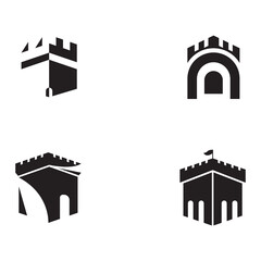vector castle logo icon template
