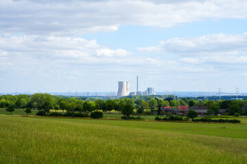 View from the Halberg on Dolberg and Uentrop with the coal power plant.
