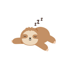 Obraz premium Vector Cartoon Slot Sleep Slowly moving slots hang on trees in various poses.