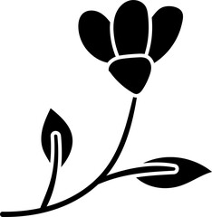 Cute flower hand drawn solid style