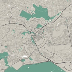 Fototapeta na wymiar Vector map of Nairobi, Kenya. Urban city in Kenya, America. road map art poster illustration.