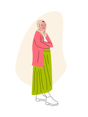 Obraz na płótnie Canvas Muslim woman vector illustration