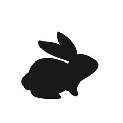 Easter bunny silhouette decoration with bow ornaments And colorful tie.