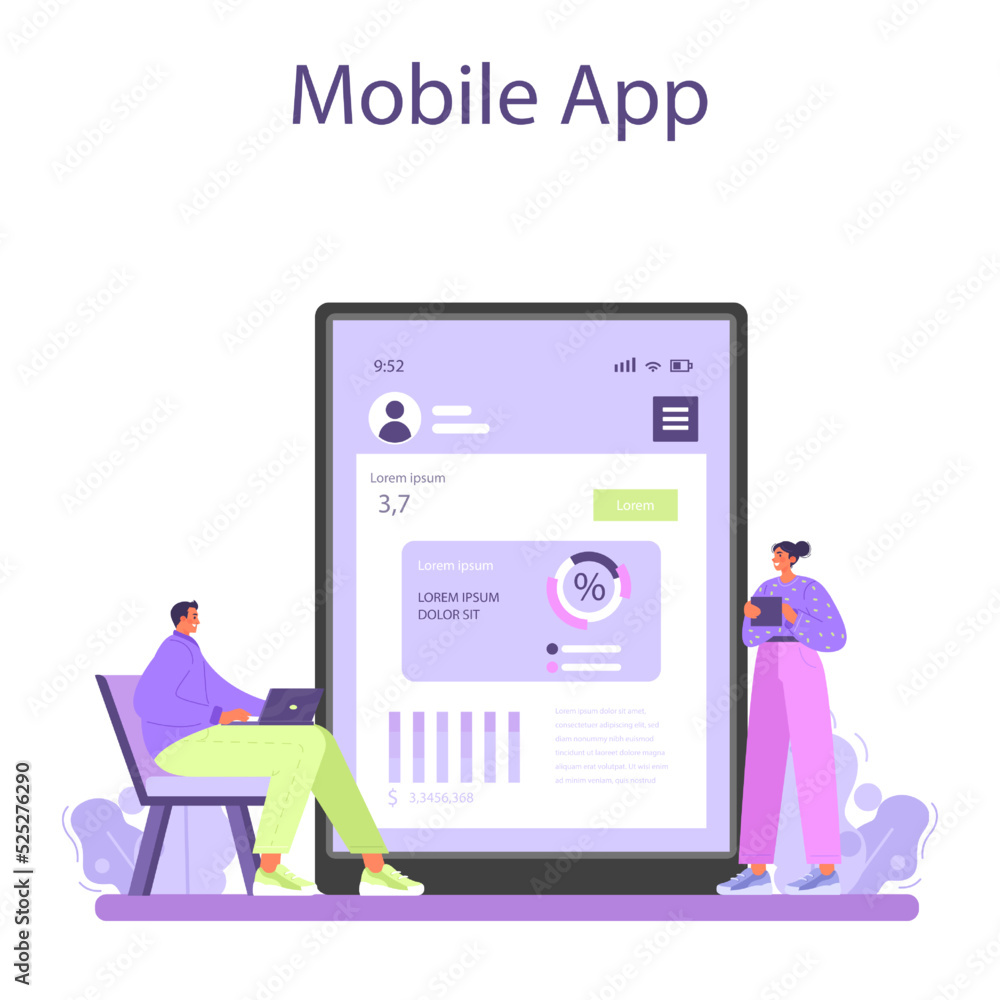 Poster system analyst online service or platform. it technologies and systems