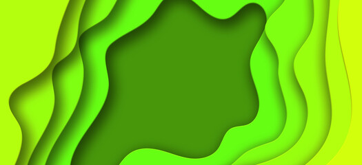 Paper cut background Green