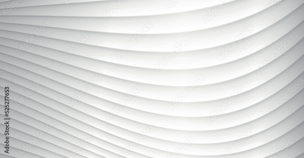 Aufkleber White Clear Blank Subtle Geometrical Vector Abstract Background. Light Colorless Empty Surface. 3D Conceptual Sci-Fi Technology Illustration. Minimalist Wallpaper