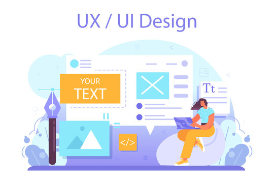 UX and UI designer concept. App interface improvement. User interface