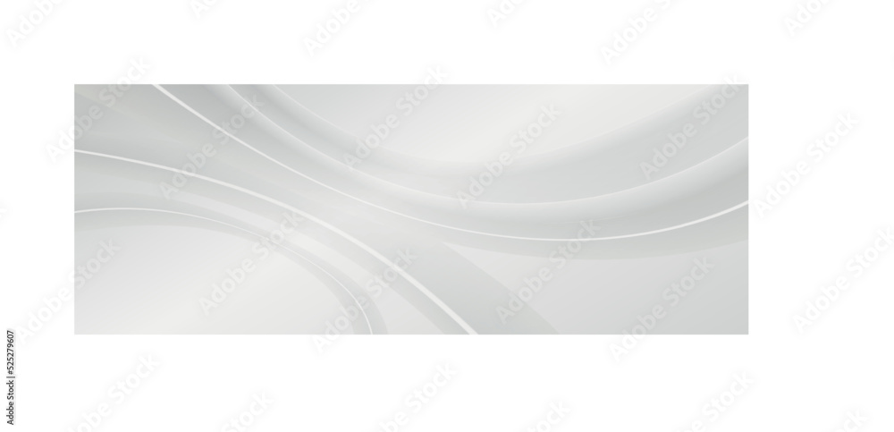 Poster Abstract Wave Background. White Minimalistic Texture. Template 3d Illustration. Abstract Gray Modern Background