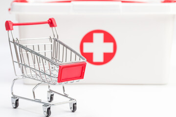 Medical kit and shopping cart