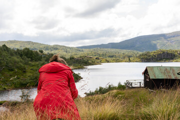 woman on the mountain