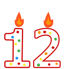 Candles Birthday vector elements 