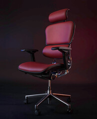 red chair in the office