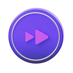Fast Forward Button 3D Icon