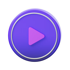 Play Button 3D Icon