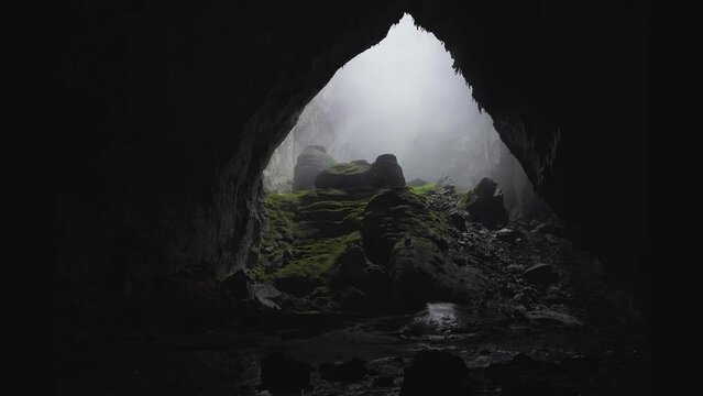 Timelapse cloud moving inside biggest in the world