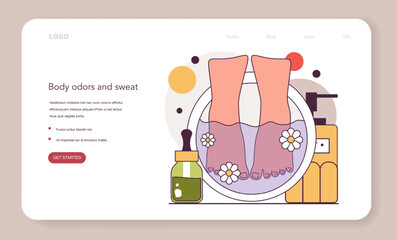 Obraz premium Foot bath with flowers and oils. Feet at spa pedicure procedure