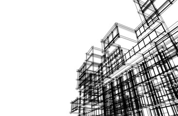 Modern architecture vector 3d illustration