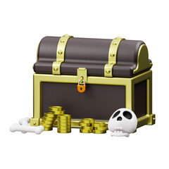 Treasure Chest With Gold Coins