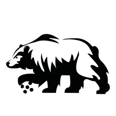 Naklejka na ściany i meble animal themed logo, bear-themed ball logo