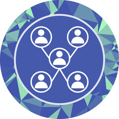 Unique Company Network Vector Icon