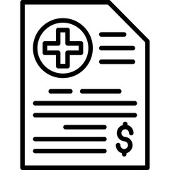 Fototapeta premium Medical Bill Icon