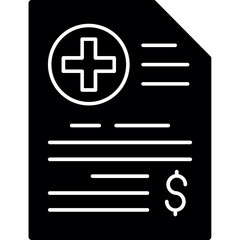 Obraz premium Medical Bill Icon