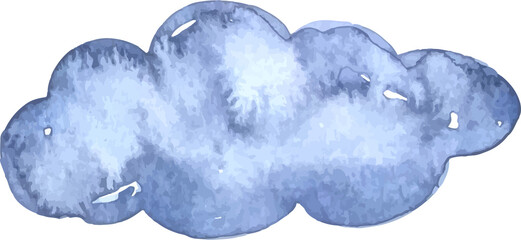 Blue cloud watercolor