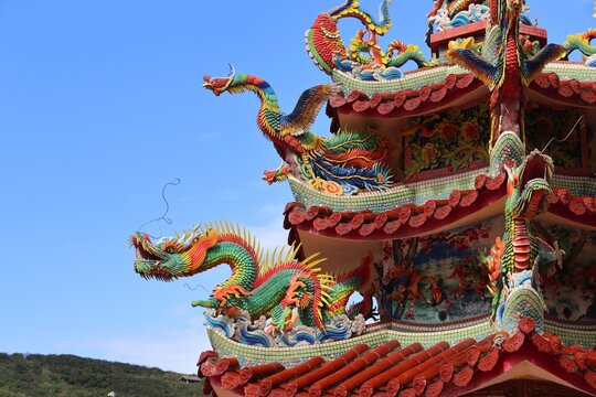 Chinese dragons temple in Taiwan