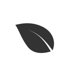 leaf icon. Vector illustration isolated on white background.