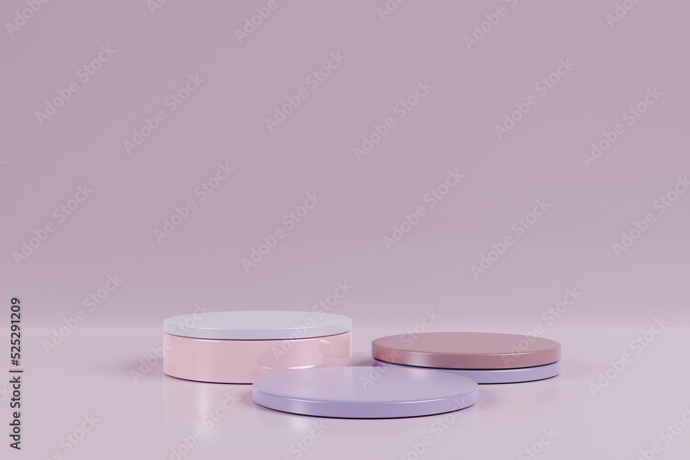Poster minimalist product display on 3d rendering
