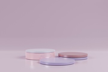 minimalist product display on 3d rendering