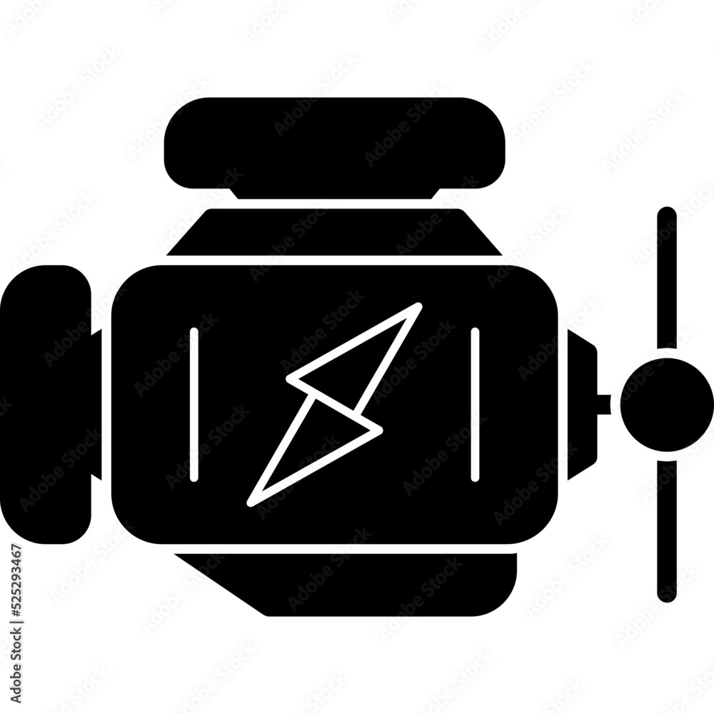 Sticker car engine icon