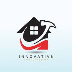 Vintage Roofing Design for Up Start Roofing Company letter R logo