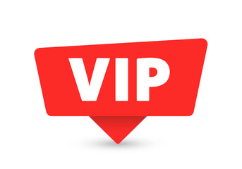 Fototapeta premium VIP - Banner, Speech Bubble, Label, Sticker, Ribbon Template. Vector Stock Illustration