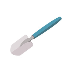 Spade flat icon. Shovel with web handle icon isolated on a white background.