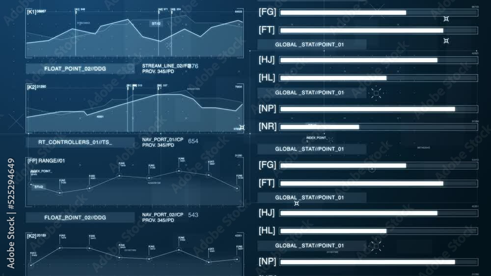 Poster futuristic hud panel positioning and targeting motion element