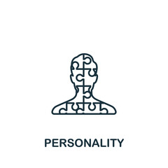Personality icon. Line simple Psychology icon for templates, web design and infographics
