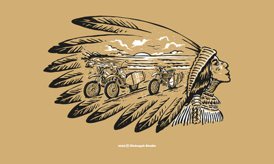 Vintage apache motorcycle