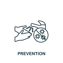 Prevention icon. Line simple Quarantine icon for templates, web design and infographics