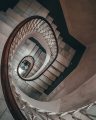 Escalera en espiral, fotografía artística