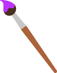 Purple Cartoon Paintbrush