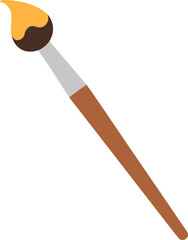 Yellow Cartoon Paintbrush