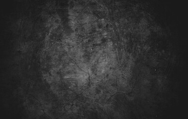 Fototapeta na wymiar Slightly light black concrete cement texture for background. Dark grunge distressed with scratches, Scary dark walls overlay