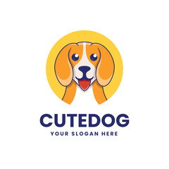 Cute Dog Mascot Logo Template